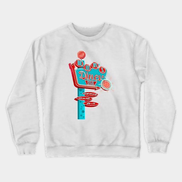 Mom’s diner Crewneck Sweatshirt by jenblove